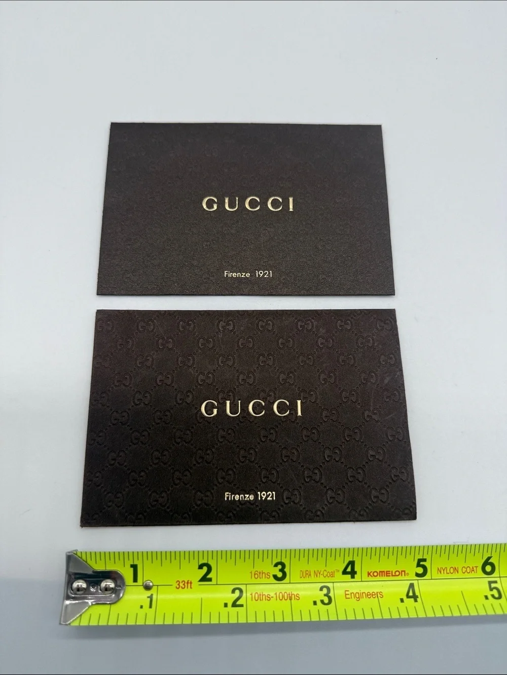 Authentic Gucci Empty Receipt Card Envelopes Receipt Holders Set of Four